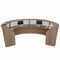 Linea Italia Curved Reception Desk 4 Units, Clear Panel, 142 inW x 107 inD, N. Walnut ZUI318 - alternate 2